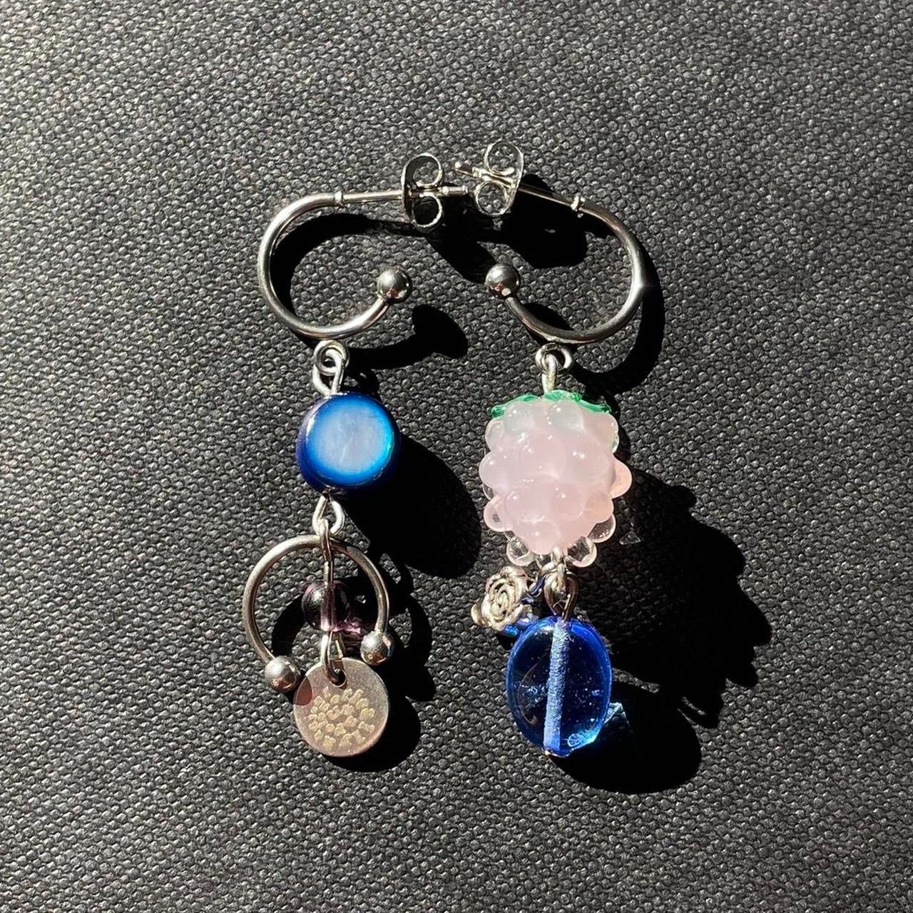 x the blue raspberry earrings *:..。o○