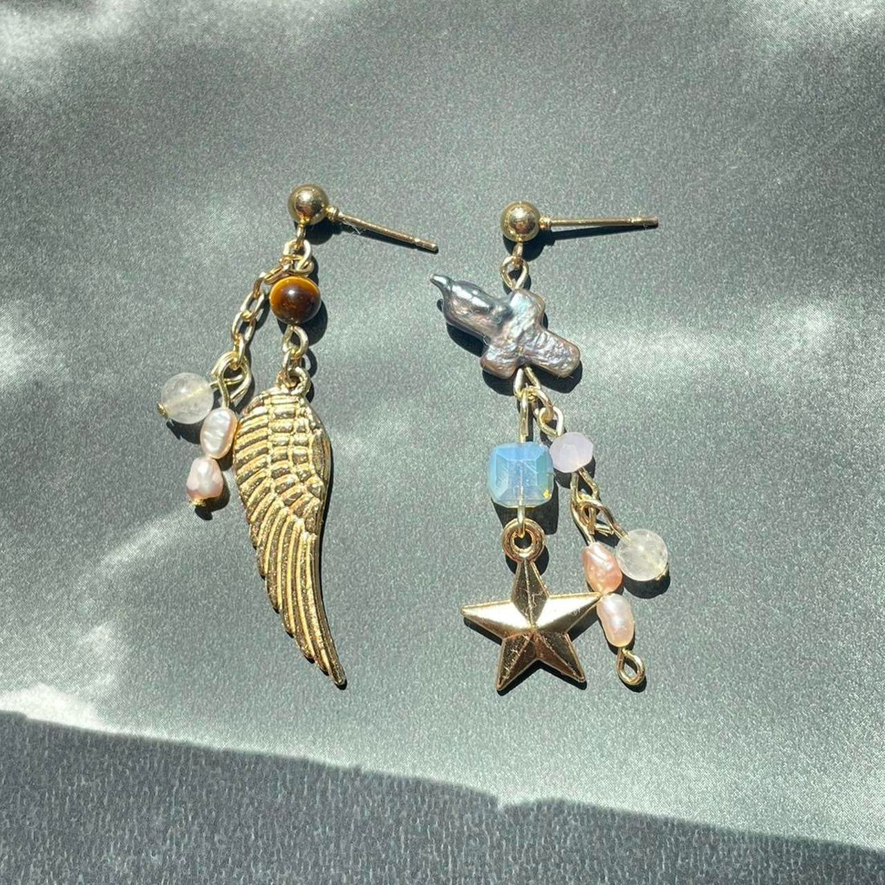 the heaven sent earrings ✮ ⋆ ˚。𖦹