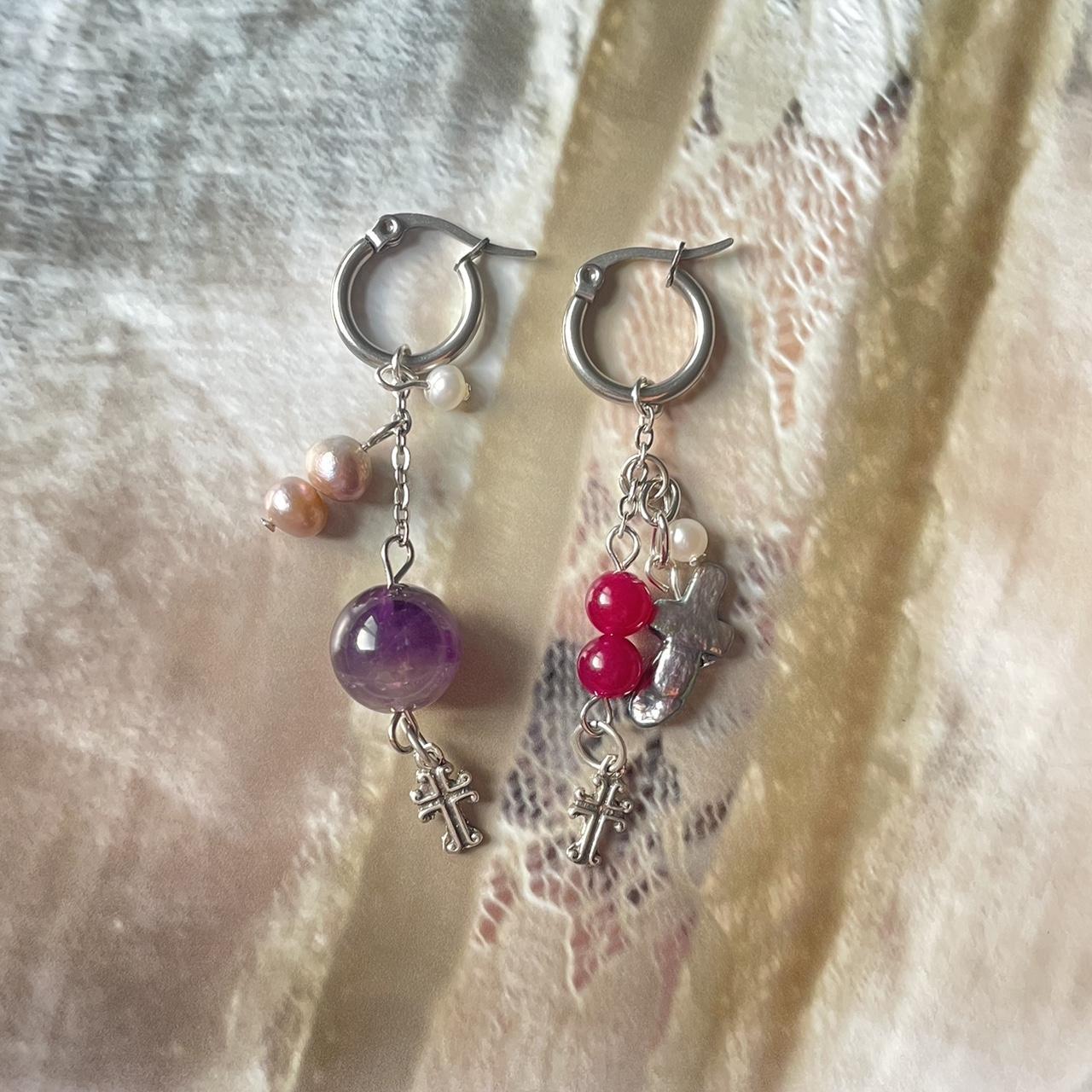 the crystal ball earrings ˚*•̩̩͙✩